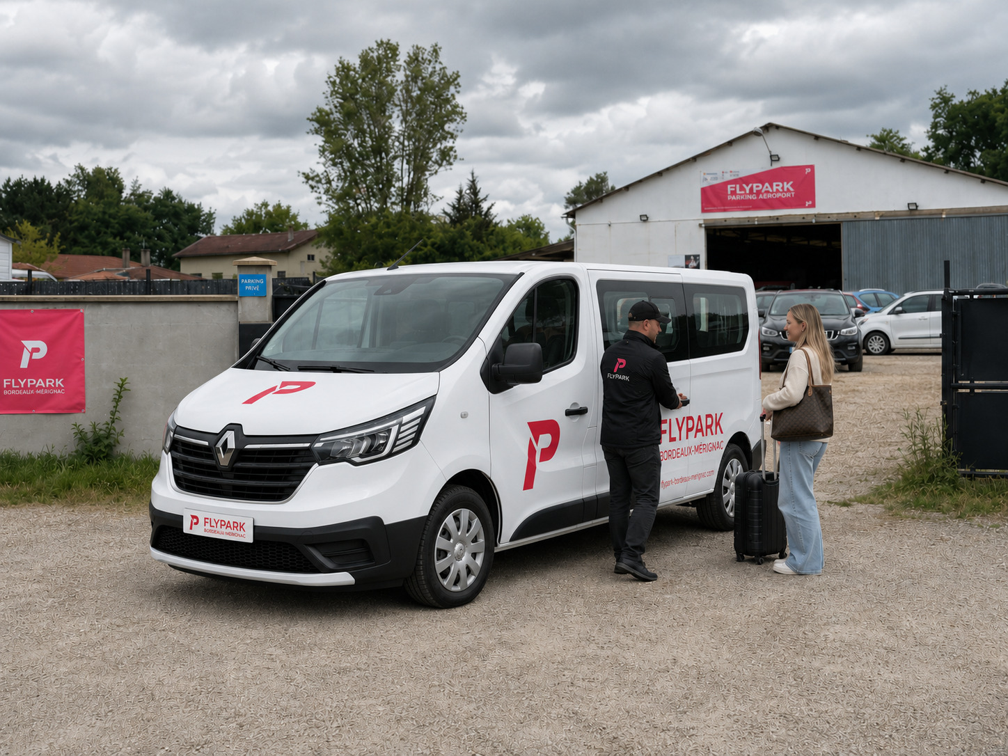 Écran de réservation FlyPark
